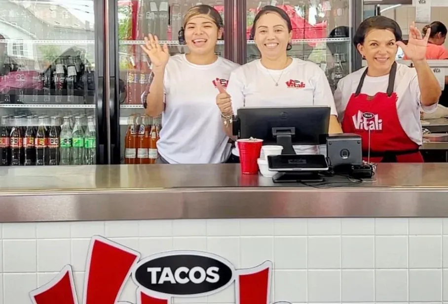The Tacos Vitali team behind the counter